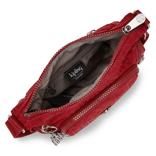 Kipling Gabbie Mini Crossbody Bags Signature Red | CA 1121XY